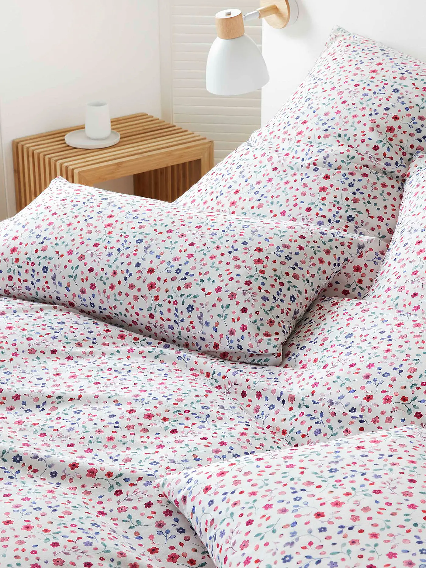 ELEGANTE | Flanell Bettwäsche BERRY 70x90cm/140x200cm Blumen | 